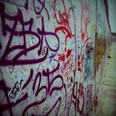 Graffiti on the ghetto walls
